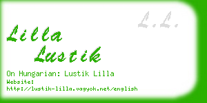 lilla lustik business card